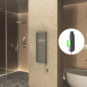 Radiva - Naxos Electric Towel Warmer 500x1193 Anthracite (On/Off) 300 W