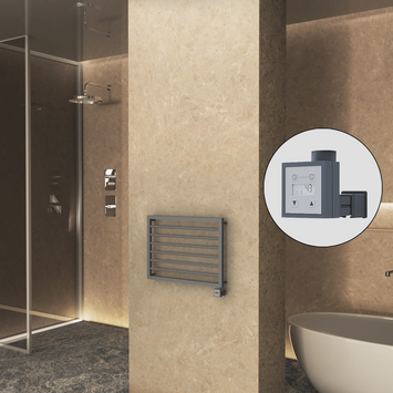 Radiva - Naxos Sèche Serviettes Electrique 800x578 Anthracite Ktx3 300 W