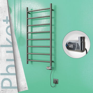  - Phuket Electric Towel Warmer 200 W 500x1000 Satine Finish (Thesis Thermostat)
