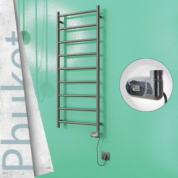 Radiva - Phuket Electric Towel Warmer 200 W 500x1200 Satine Finish (Thesis Thermostat)
