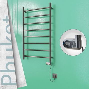 - Phuket Electric Towel Warmer 200 W 600x1000 Satine Finish (Thesis Thermostat)  - Phuket Electric Towel Warmer 200 W 600x1000 Satine Finish (Thesis Thermostat)