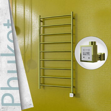 - Phuket Electric Towel Warmer 600x1200 Gold Ktx3 200 W  - Phuket Electric Towel Warmer 600x1200 Gold Ktx3 200 W