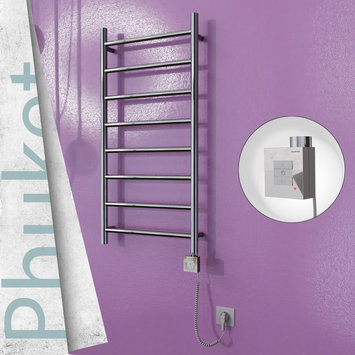 Radiva - Phuket Sèche Serviettes Electrique 500x1000 Finition de polissage Ktx1 200 Watt Câble en spirale