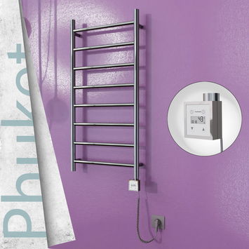  - Phuket Electric Towel Warmer 500x1000 Mirror Finish Ktx3 200 W (Spiral Cable)