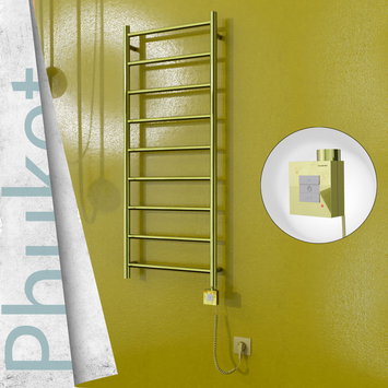 Radiva - Phuket Elektrikli Havlupan 500x1200 Altın (KTX1 Termostat) 200W Spiral Kablolu