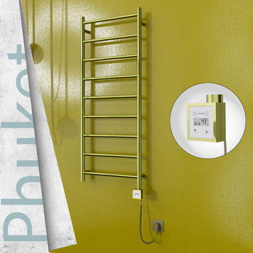  - Phuket Electric Towel Warmer 500x1200 Gold Ktx3 200 W (Spiral Cable)