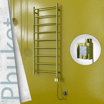  - Phuket Electric Towel Warmer 500x1200 Gold Ktx4 200 W (Spiral Cable)