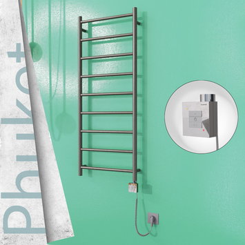 Radiva - Phuket Sèche Serviettes Electrique 500x1200 Finition peinture satiné Ktx1 200 Watt Câble en spirale