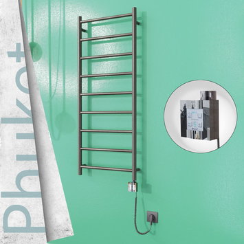 Radiva - Phuket Sèche Serviettes Electrique 500x1200 Finition peinture satiné Ktx4 200 Watt Câble en spirale