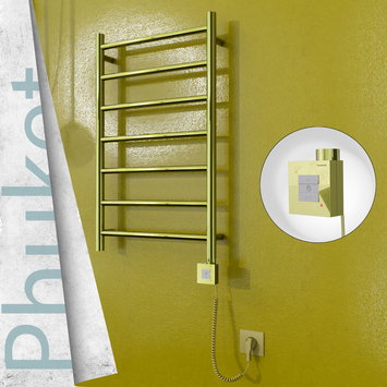 Radiva - Phuket Electric Towel Warmer 500x800 Gold Ktx1 200 W (Spiral Cable)