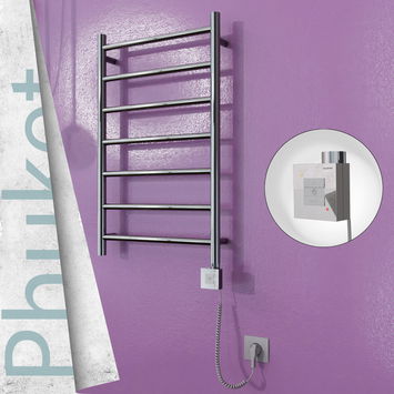  - Phuket Electric Towel Warmer 500x800 Mirror Finish Ktx1 200 W (Spiral Cable)