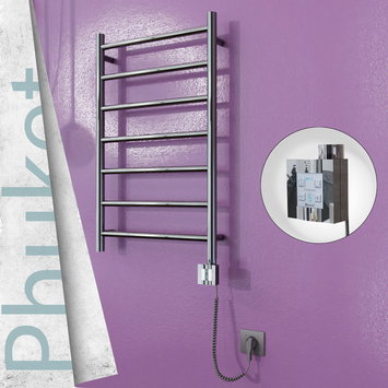 Radiva - Phuket Electric Towel Warmer 500x800 Mirror Finish Ktx4 200 W (Spiral Cable)