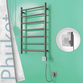  - Phuket Sèche Serviettes Electrique 500x800 Finition peinture satiné Ktx1 200 Watt Câble en spirale