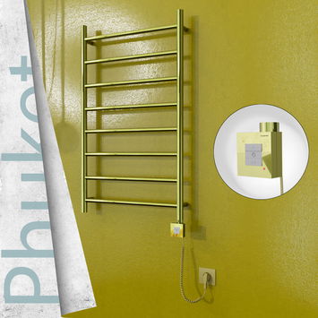  - Phuket Sèche Serviettes Electrique 600x1000 Or Ktx1 200 Watt Câble en spirale