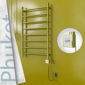  - Phuket Electric Towel Warmer 600x1000 Gold Ktx3 200 W (Spiral Cable)