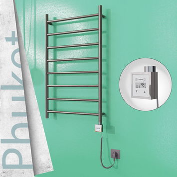 - Phuket Electric Towel Warmer 600x1000 Satine Finish Ktx3 200 W (Spiral Cable)  - Phuket Electric Towel Warmer 600x1000 Satine Finish Ktx3 200 W (Spiral Cable)