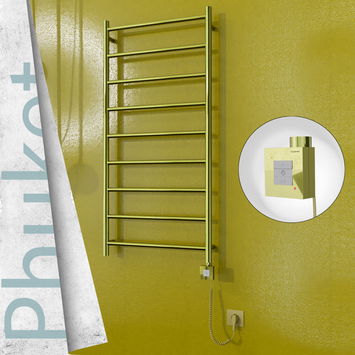 - Phuket Electric Towel Warmer 600x1200 Gold Ktx1 200 W (Spiral Cable)  - Phuket Electric Towel Warmer 600x1200 Gold Ktx1 200 W (Spiral Cable)