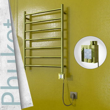  - Phuket Electric Towel Warmer 600x800 Gold Ktx4 200 W (Spiral Cable)