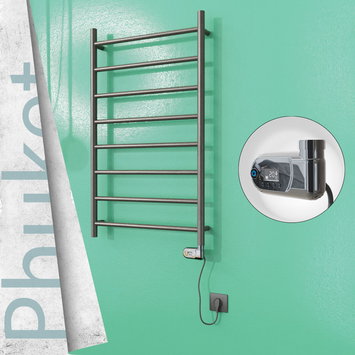 Radiva - Phuket Sèche Serviettes Electrique 200 W 600x1000 Finition peinture satiné (Thermostat Thesis)