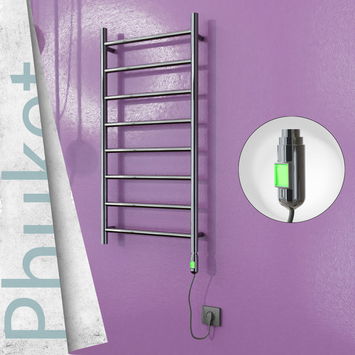  - Phuket Stainless Steel Electric Towel Warmer 500x1000 Polished Finish (On/Off) 200 W