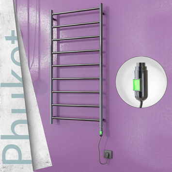 - Phuket Stainless Steel Electric Towel Warmer 600x1200 Polished Finish (On/Off) 200 W  - Phuket Stainless Steel Electric Towel Warmer 600x1200 Polished Finish (On/Off) 200 W