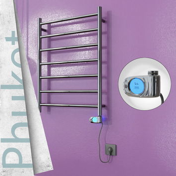  - Phuket Stainless Steel Electric Towel Warmer 600x800 Polished Finish (Musa Thermostat) 200 W