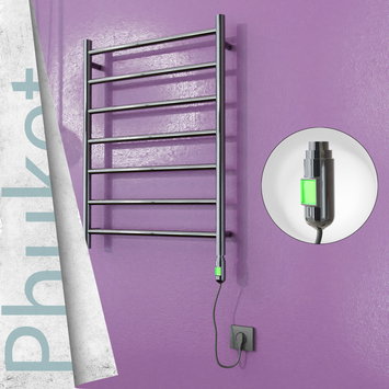 Radiva - Phuket Stainless Steel Electric Towel Warmer 600x800 Polished Finish (On/Off) 200 W