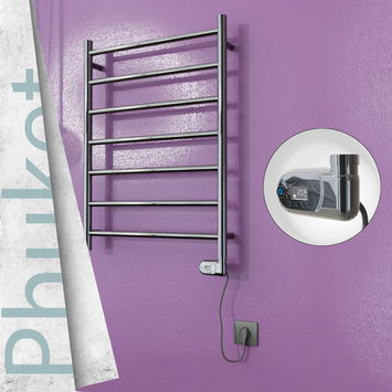  - Phuket Stainless Steel Electric Towel Warmer 600x800 Polished Finish (Thesis Thermostat) 200 W