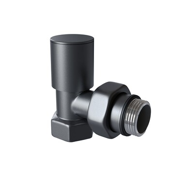 Radiva - Radiator Valve 1/2'' Anthracite Foncé Corner (Metal Head)