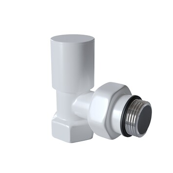 Radiva - Radiator Valve 1/2'' White Corner (Metal Head)