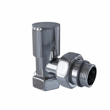 Radiva - Radyatör Vanası 1/2'' Krom Köşe (Metal Volanlı)