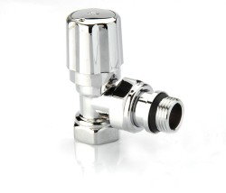 Radiva - Radyatör Vanası 1/2'' Krom Köşe (Plastik Volanlı)