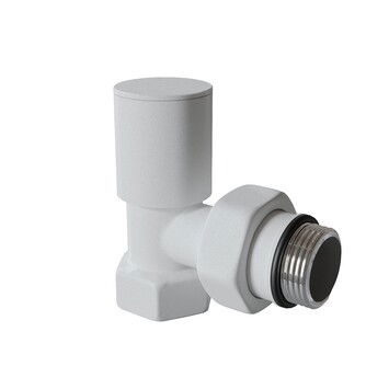 Radiva - Radyatör Vanası 1/2'' Pütürlü Beyaz Köşe (Metal Volanlı) Radiva - Radyatör Vanası 1/2'' Pütürlü Beyaz Köşe (Metal Volanlı)