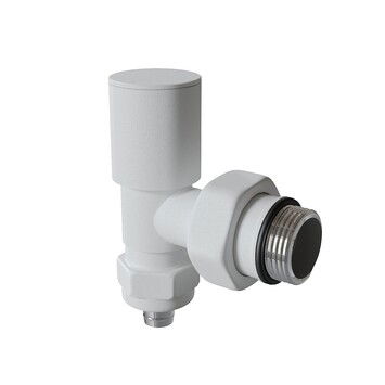 Radiva - Radiator Valve 1/2'' Texture White Corner Pex (Metal Head 16x2 Connection) Radiva - Radiator Valve 1/2'' Texture White Corner Pex (Metal Head 16x2 Connection)