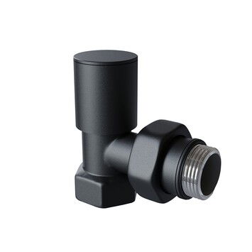 Radiva - Radyatör Vanası 1/2'' Pütürlü Siyah Köşe (Metal Volanlı) Radiva - Radyatör Vanası 1/2'' Pütürlü Siyah Köşe (Metal Volanlı)