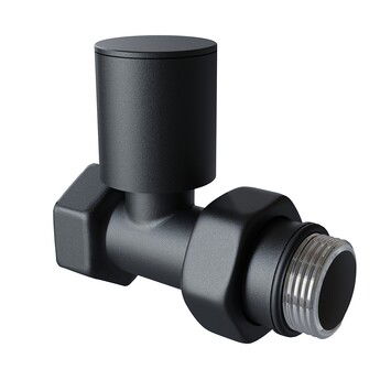 Radiva - Radiator Valve 1/2'' Texture Noir Straight (Metal Head) Radiva - Radiator Valve 1/2'' Texture Noir Straight (Metal Head)