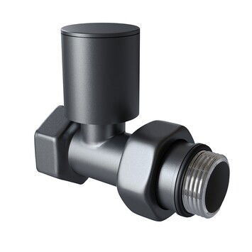 Radiva - Radiator Valve 1/2'' Dark Anthracite Straight (Metal Head) Radiva - Radiator Valve 1/2'' Dark Anthracite Straight (Metal Head)