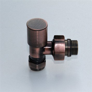 Radiva - Radiator Valve 1/2'' Copper Antique Corner Pex (Metal Head 16x2 Connection)