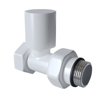 Radiva - Radiator Valve 1/2'' White Straight (Metal Head) Radiva - Radiator Valve 1/2'' White Straight (Metal Head)