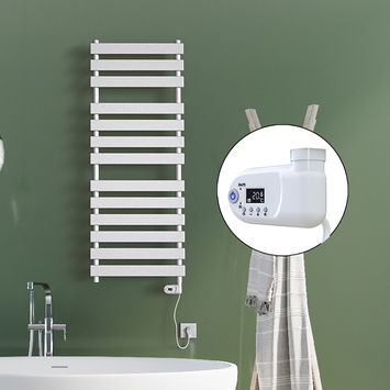 Radiva - Tahiti Electric Towel Warmer 300 Watt 500x950 White (Thesis Thermostat) Radiva - Tahiti Electric Towel Warmer 300 Watt 500x950 White (Thesis Thermostat)