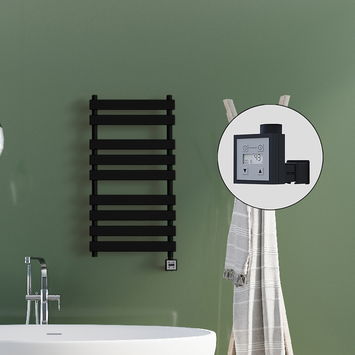 Radiva - Tahiti Electric Towel Warmer 500x1300 Matte Black Ktx3 600 W