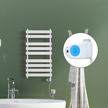 Radiva - Tahiti Electric Towel Warmer 600 Watt 500x1300 White (Musa Thermostat)