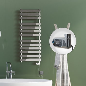 Radiva - Tahiti Electric Towel Warmer 200 Watt 500x950 Chrome (Thesis Thermostat) Radiva - Tahiti Electric Towel Warmer 200 Watt 500x950 Chrome (Thesis Thermostat)