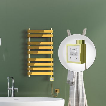 Radiva - Tahiti Electric Towel Warmer 500x1300 Gold Ktx3 300 W (Spiral Cable)