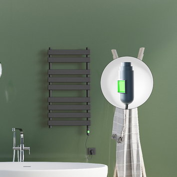 Radiva - Tahiti Elektrikli Havlupan 500x1300 Antrasit (On/Off Düğmeli) 900W
