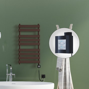 Radiva - TAHITI Elektrikli Havlupan 500x1300 Bakır Eskitme Parlak (KTX4 Termostat) 600W Spiral Kablolu