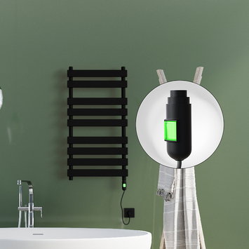 Radiva - Tahiti Elektrikli Havlupan 500x1300 Siyah (On/Off Düğmeli) 900W