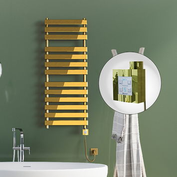 Radiva - Tahiti Electric Towel Warmer 500x950 Gold Ktx4 200 W (Spiral Cable)