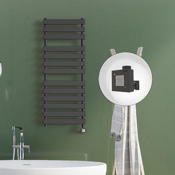 Radiva - Tahiti Electric Towel Warmer 500x950 Anthracite Ktx1 300 W