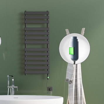 Radiva - Tahiti Elektrikli Havlupan 500x950 Antrasit (On/Off Düğmeli) 600W